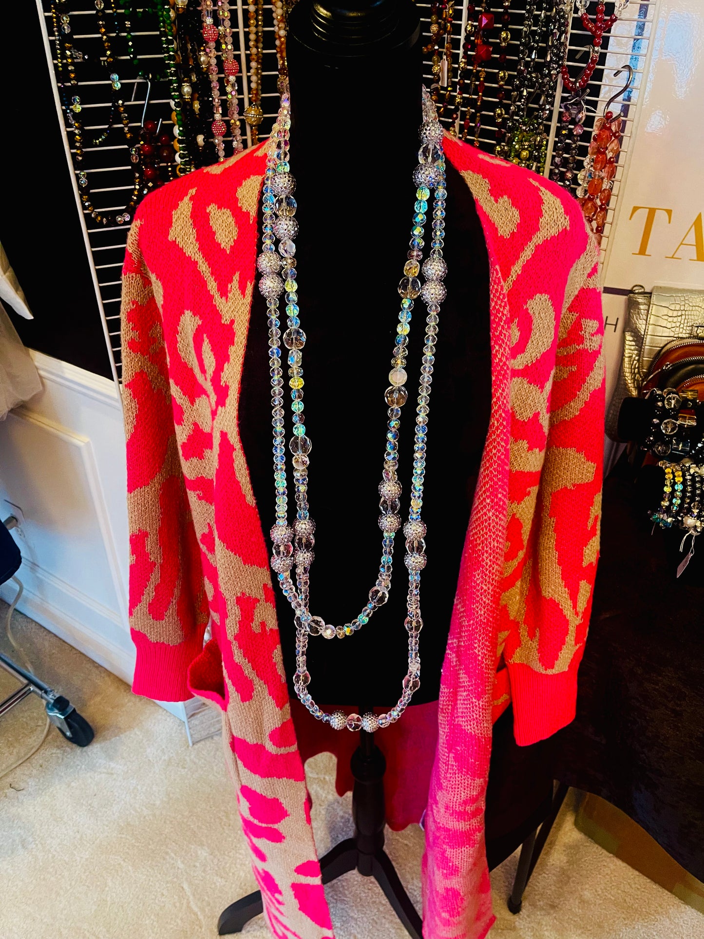 Pink Cardigan Sweater