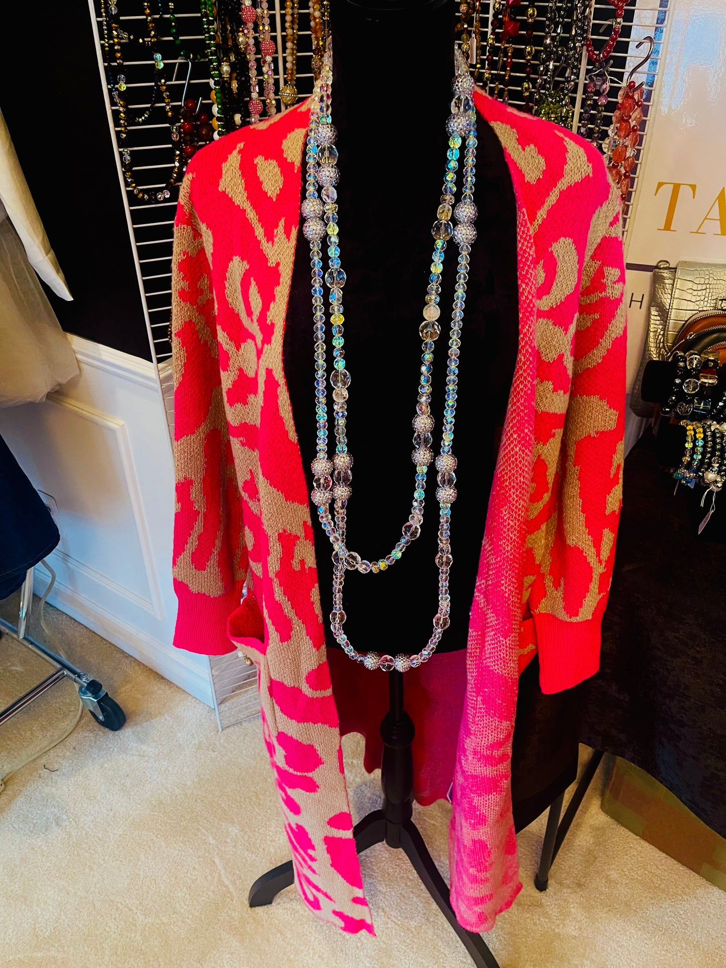 Pink Cardigan Sweater