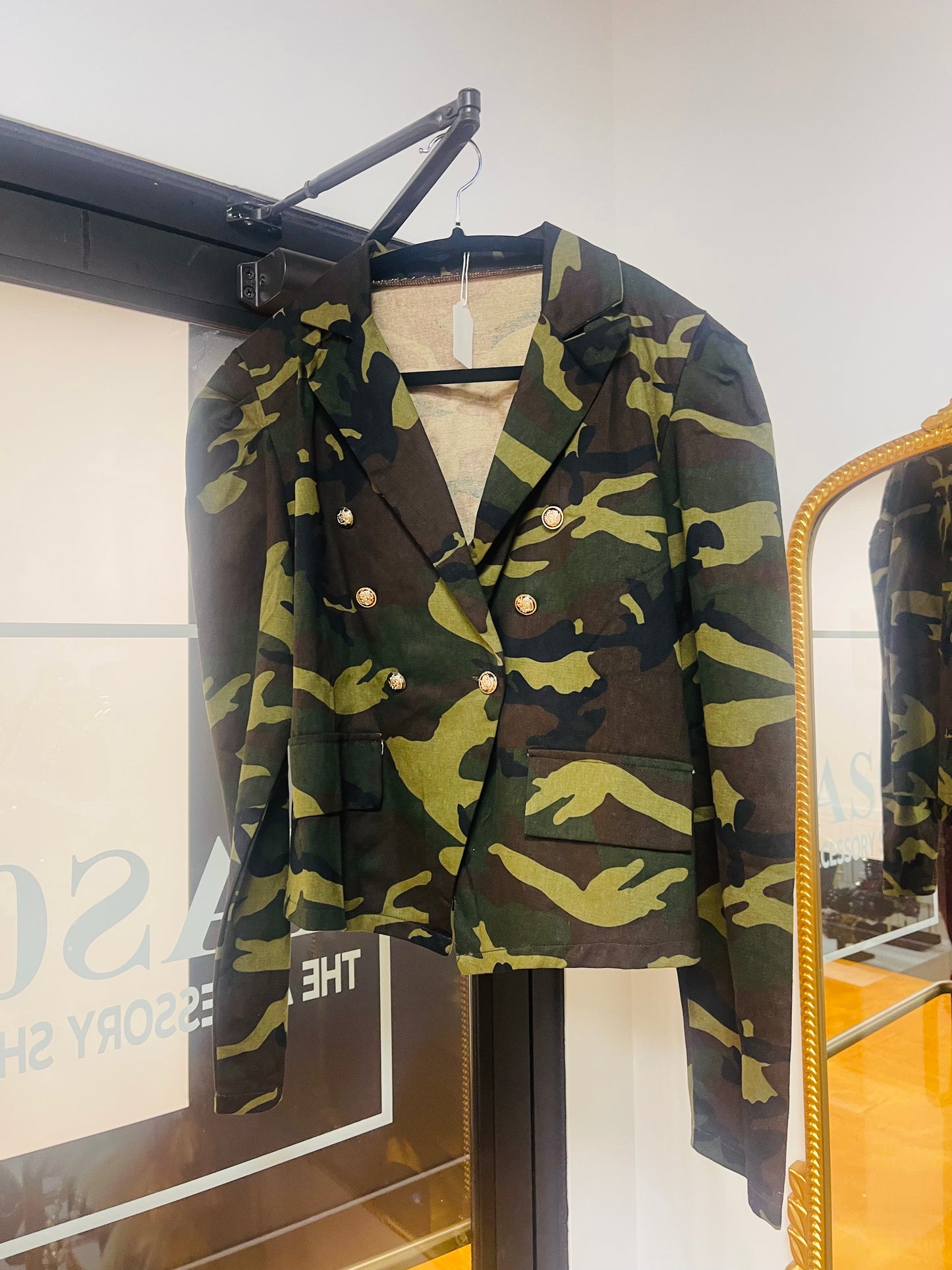 Army Puff Sleeve Jacket